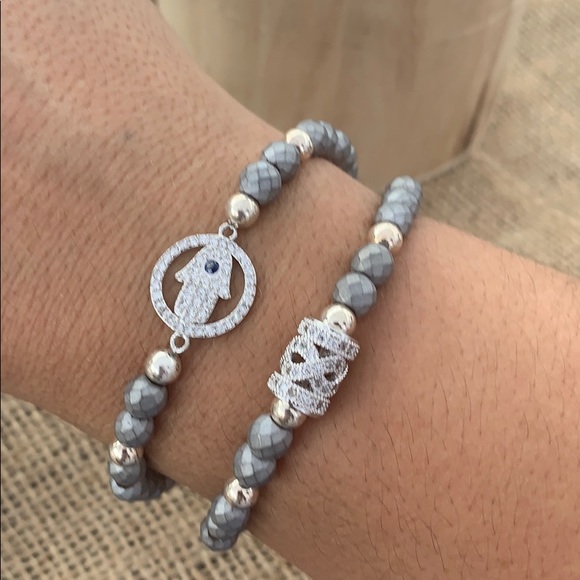 Silver Protection Bracelet Set - Picture 2 of 8